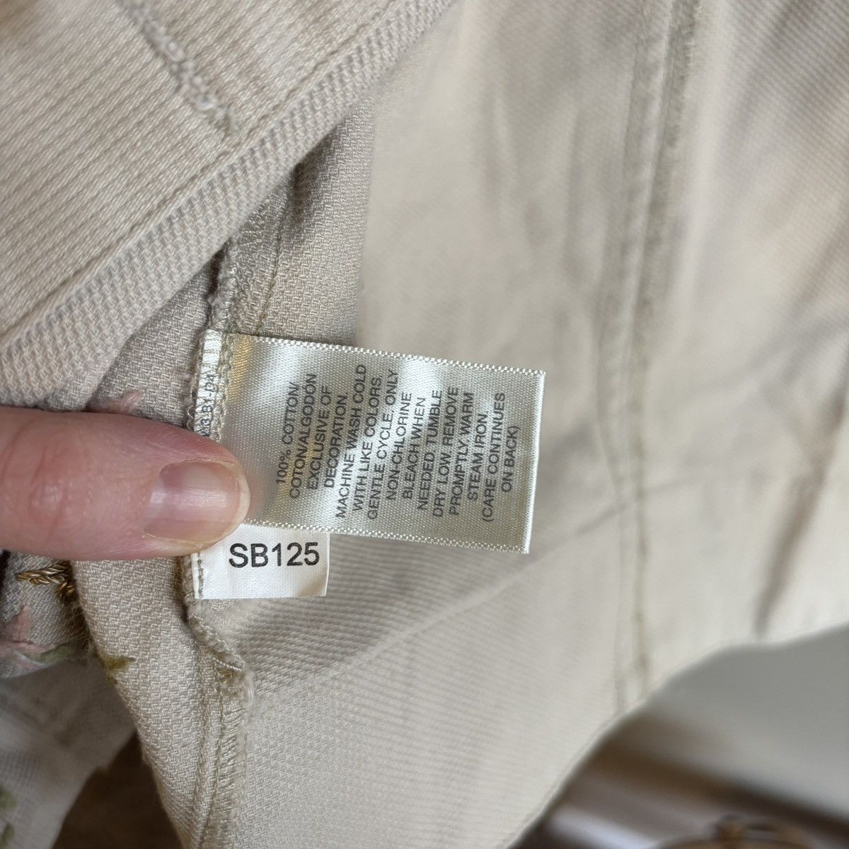Other Floral Embriodered Cream Corduroy Vest Size M / US 6-8 / IT 42-44 - 6 Thumbnail