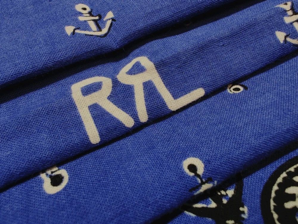 RRL Ralph Lauren RRL INDIGO Bandana COTTON Scarf handkerchief Size ONE SIZE - 16 Thumbnail