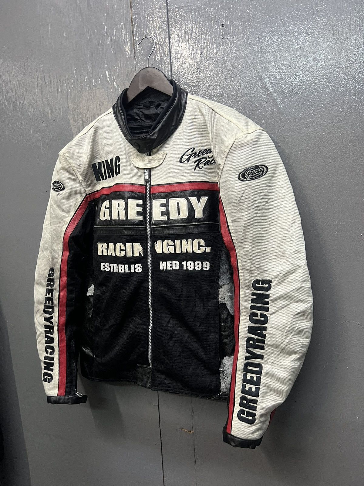 Japanese Brand Greedy Racing Biker Jacket Size US XL / EU 56 / 4 - 3 Thumbnail