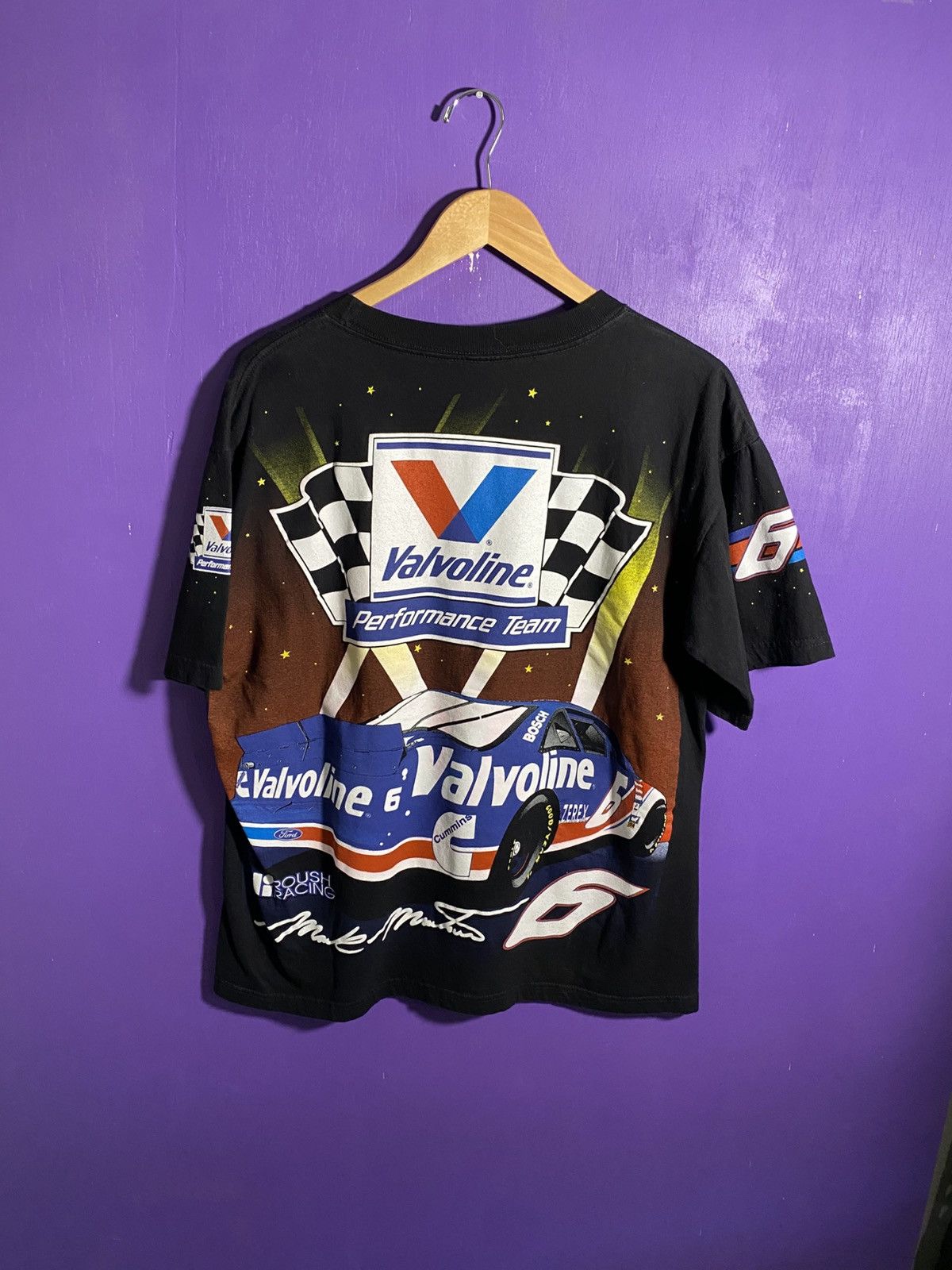 NASCAR Vintage 90s NASCAR Mark Martin AOP t-shirt Size US L / EU 52-54 / 3 - 2 Thumbnail