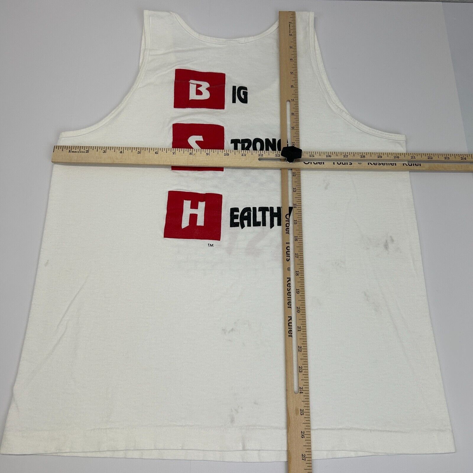 Fruit Of The Loom Vintage 90s Big Strong Healthy BSH Tank Top Gym Work L Large Size US L / EU 52-54 / 3 - 11 Thumbnail