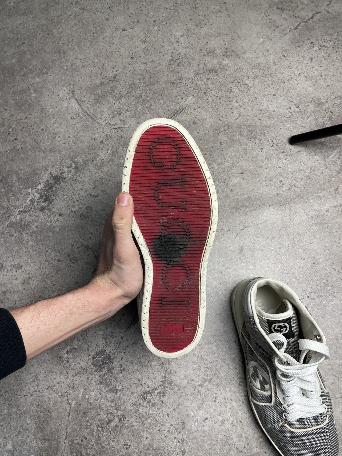 Gucci Gucci Gray High Top Sneakers Size US 8 / EU 41 - 9 Thumbnail