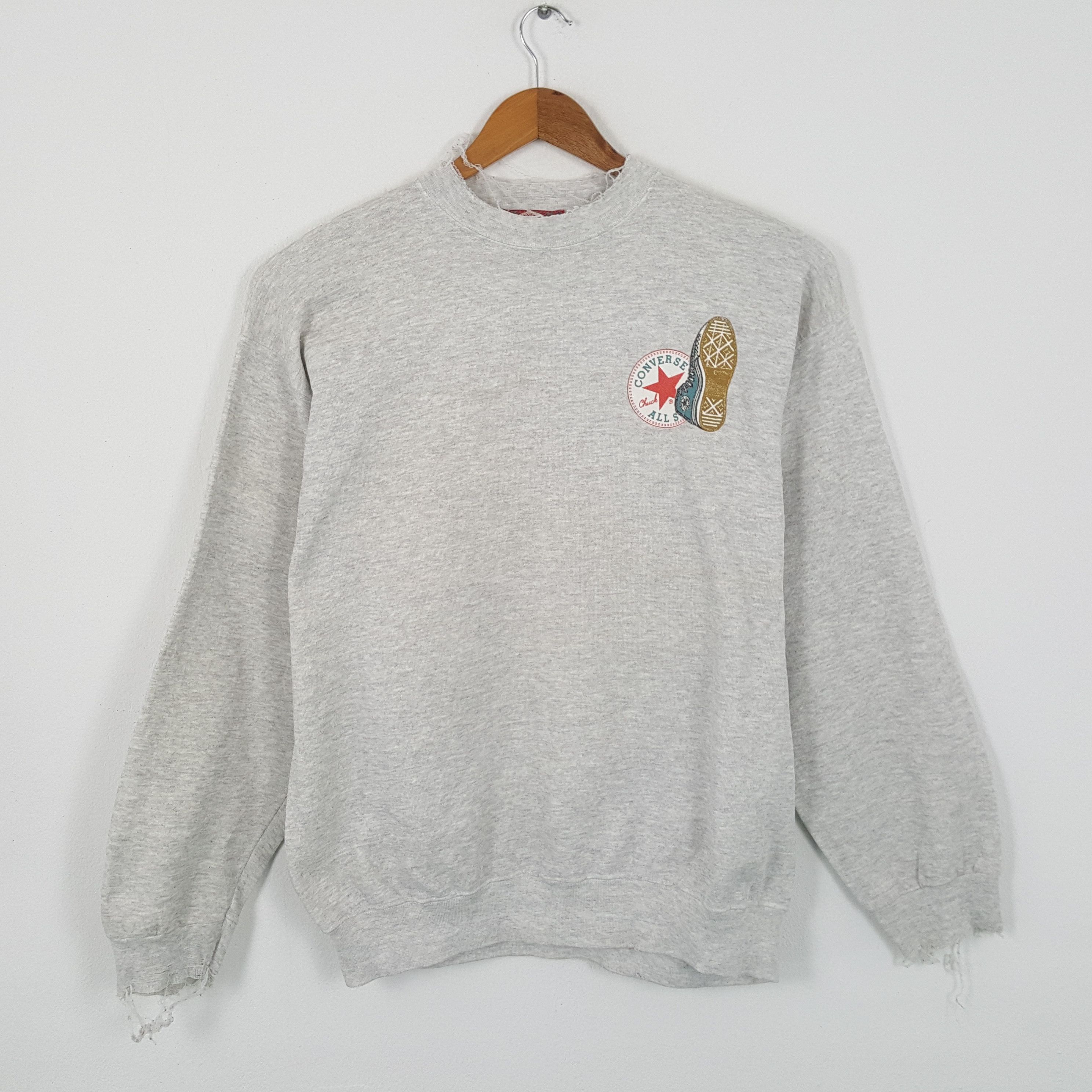Converse × Vintage Vintage 90's CONVERSE American Style Distressed Sweatshirt Size US XL / EU 56 / 4 - 3 Thumbnail