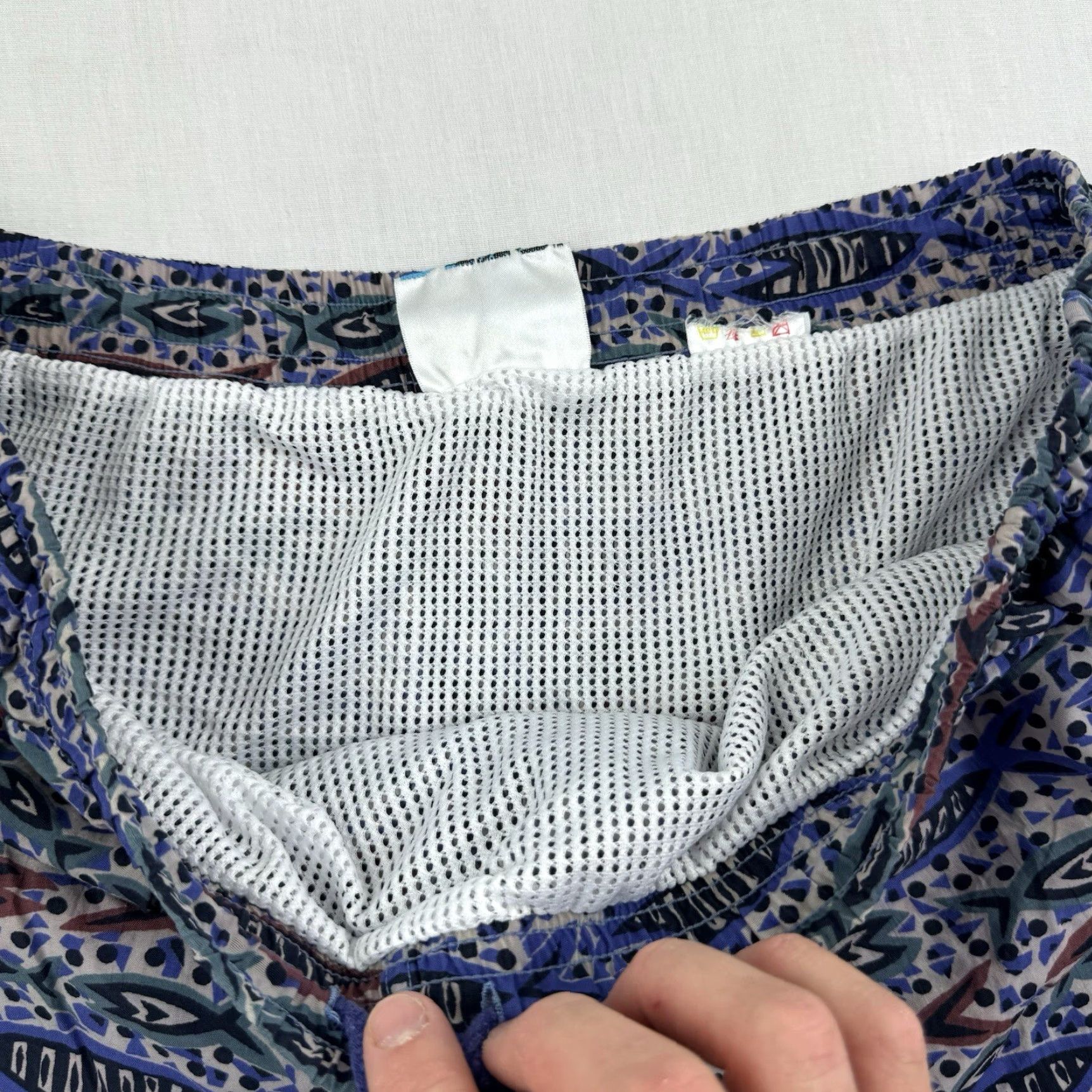 Vintage VINTAGE Ocean Bleu Swim Trunks Adult XL Blue Fish Print Trunks 90s Mens Swim Bottom Ocean Bleu Blue 90s Mens Size US 36 / EU 52 - 4 Thumbnail