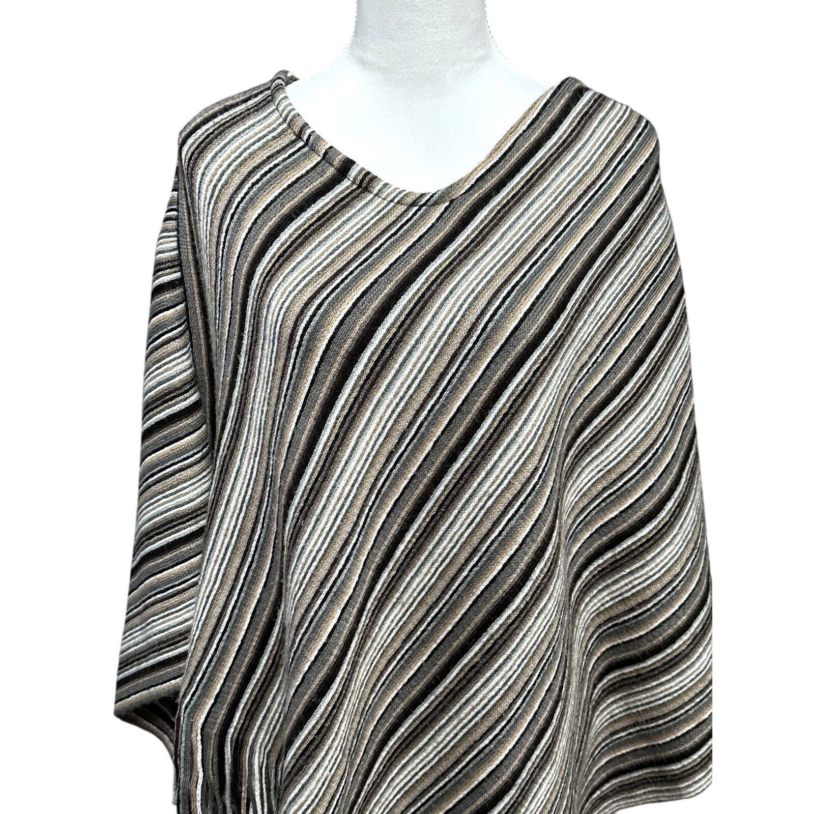Other OSFM Poncho V-Neck Batwing Sleeves Multicolor Women's OS Size ONE SIZE - 2 Thumbnail