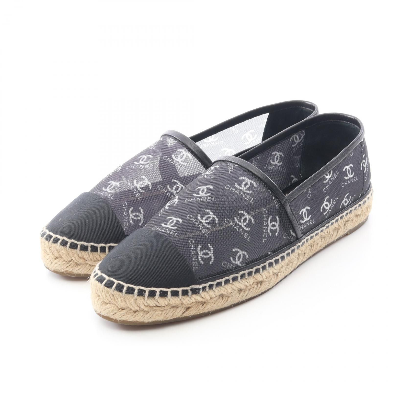 Chanel Chanel CHANEL Coco Mark Mesh Slip On Textile Shoes G34673 DUTY FREE for USA Size ONE SIZE - 1 Thumbnail