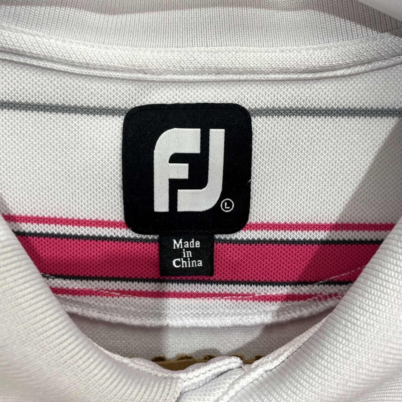 Footjoy FootJoy Polo Golf Short Sleeve Shirt Men L White Striped Embroidered Logo Button-Up Sports Classic Golf Shirt Size US L / EU 52-54 / 3 - 2 Thumbnail
