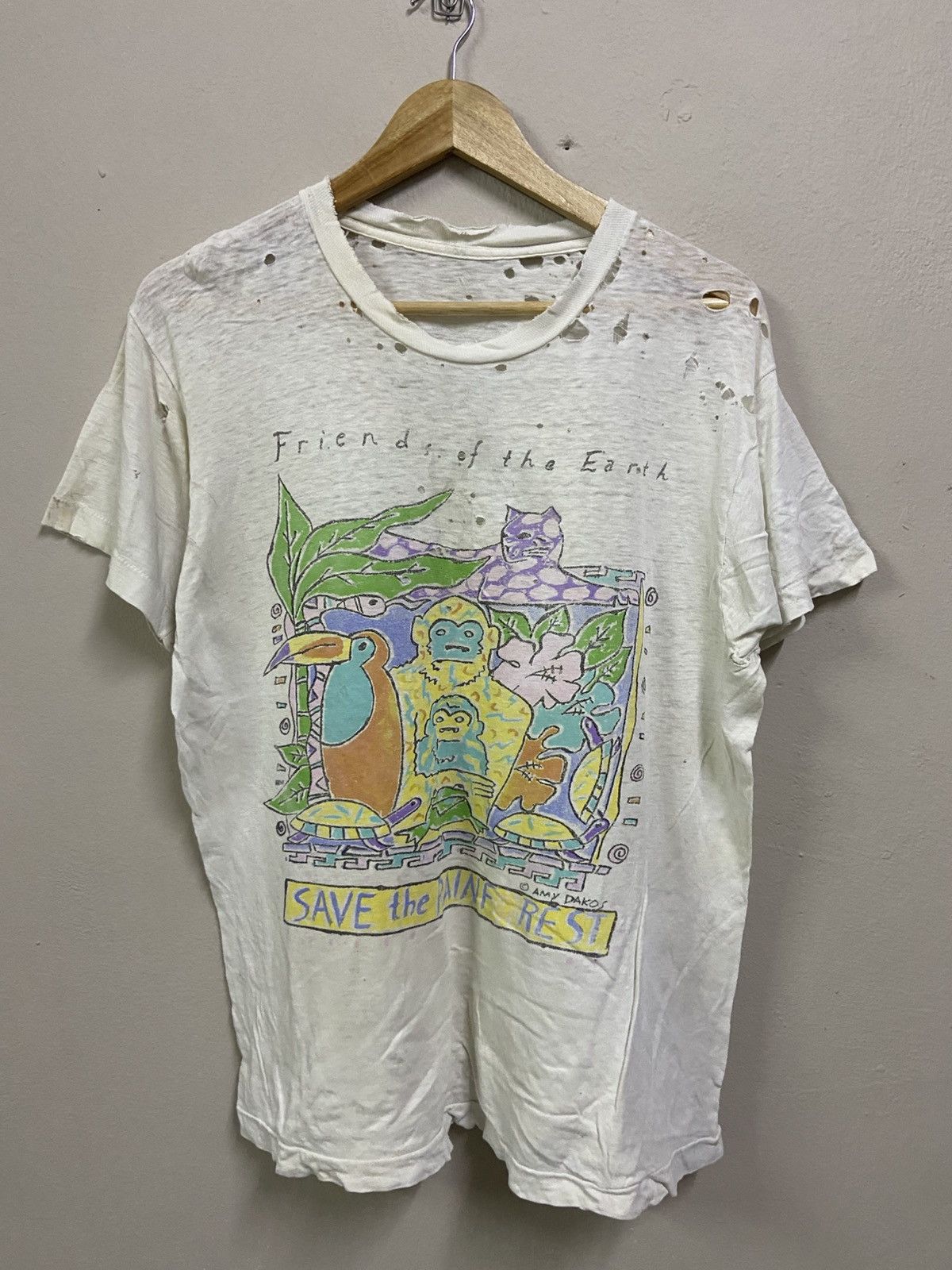 Band Tees × Vintage Crazy Distressed Paul McCartney 89/90 World Tour Size US L / EU 52-54 / 3 - 1 Thumbnail