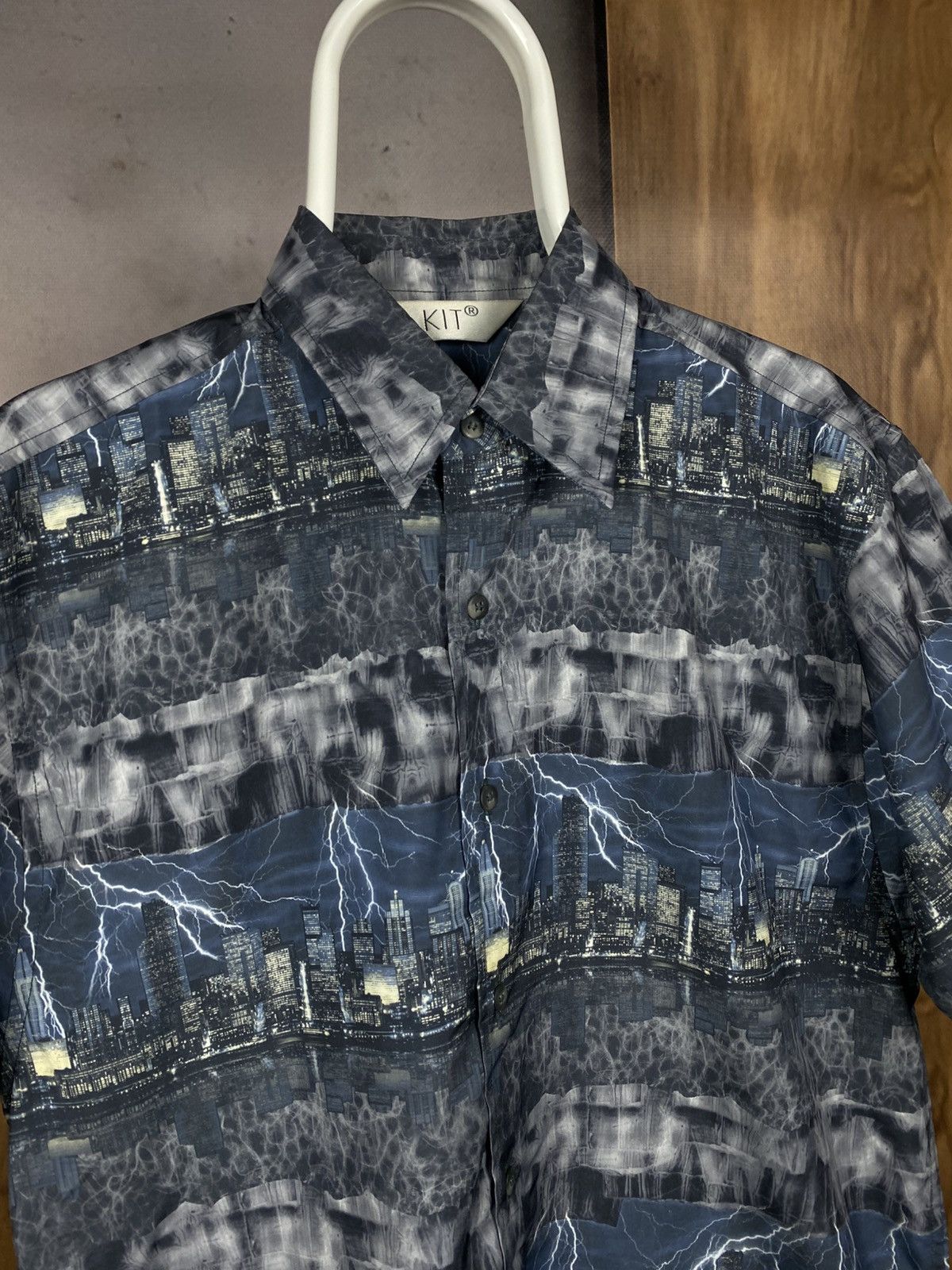 Vintage 🌃Vintage Shirt Short Sleeve KIT Overprint Oversized Fit Tee🌃 Size US M / EU 48-50 / 2 - 2 Thumbnail