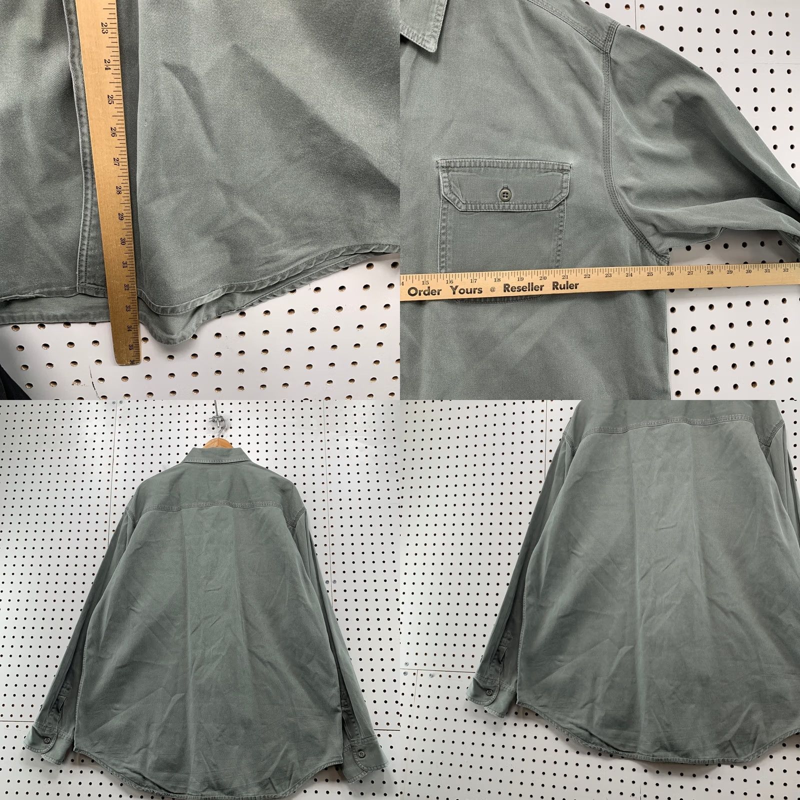 Gap Vintage GAP Canvas Button Shirt Mens XL Green Long Sleeve Collared Casual Size US XL / EU 56 / 4 - 9 Thumbnail