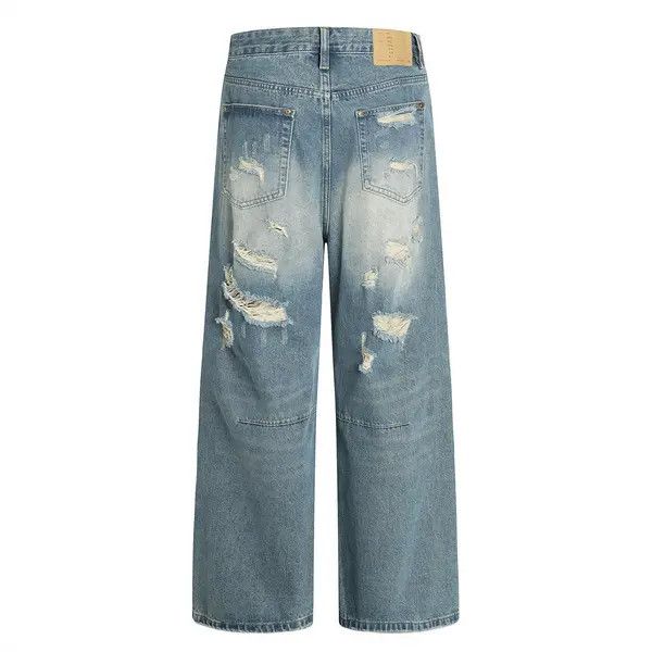 Japanese Brand VIBE American distressed men's vintage wrinkled ripped jeans Size US 32 / EU 48 - 3 Thumbnail