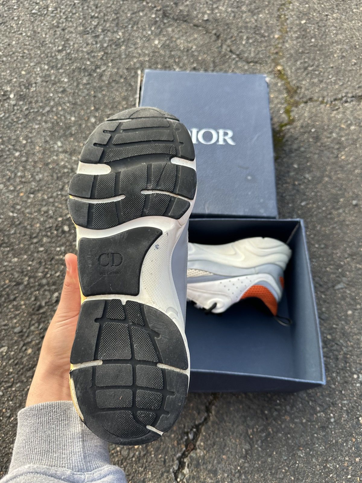Dior Dior B22 Gray/Orange Size US 12 / EU 45 - 3 Thumbnail
