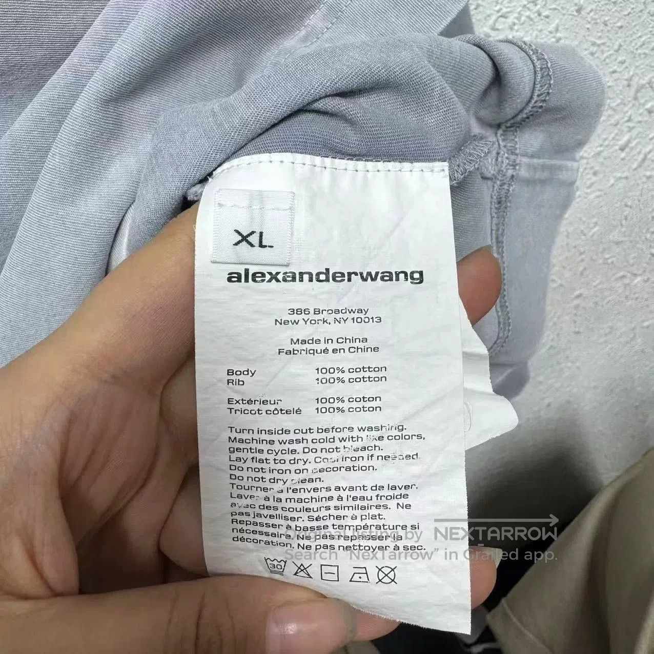 Alexander Wang alexander wang logo long sleeve in blue gray. Size US XL / EU 56 / 4 - 5 Thumbnail
