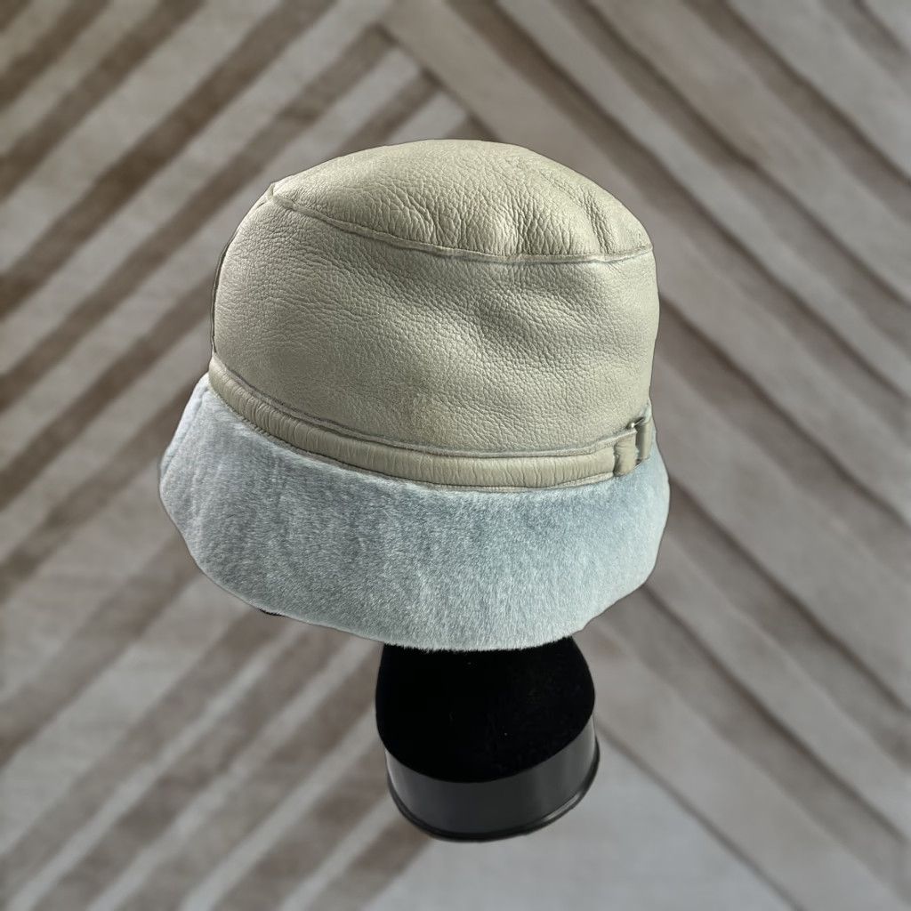 Vintage VINTAGE KARL DONOGHUE Womens lambskin Leather Bucket Hat Cap Size ONE SIZE - 1 Thumbnail
