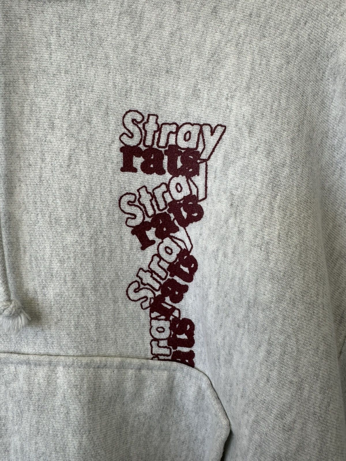 Stray Rats STRAY RATS STAGGERED LOGO HOODIE LARGE GRAY Size US L / EU 52-54 / 3 - 2 Thumbnail