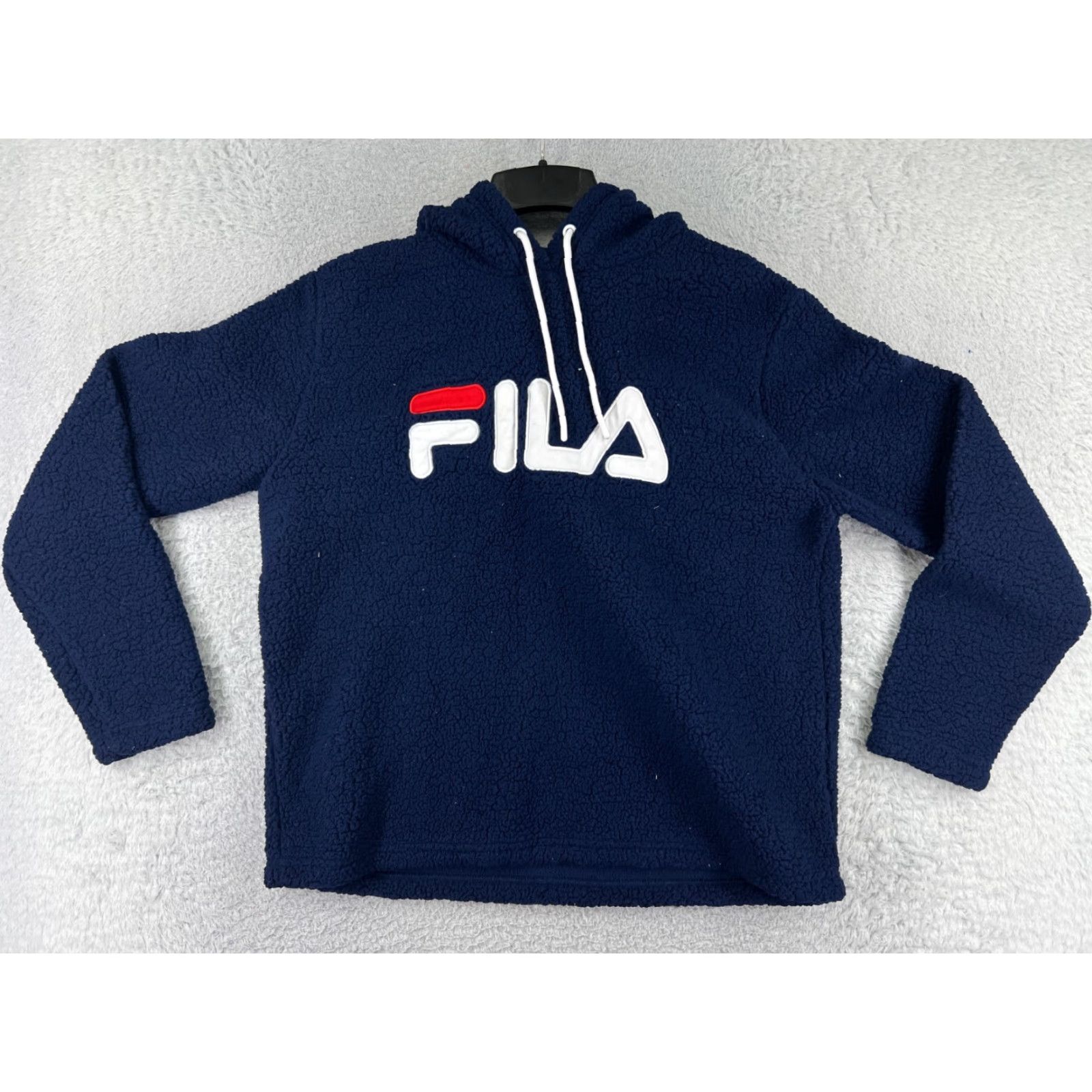 Fila FILA Sweater Women XL Blue 100% Polyester Sherpa Hoodie Pullover Size XL / US 12-14 / IT 48-50 - 2 Thumbnail