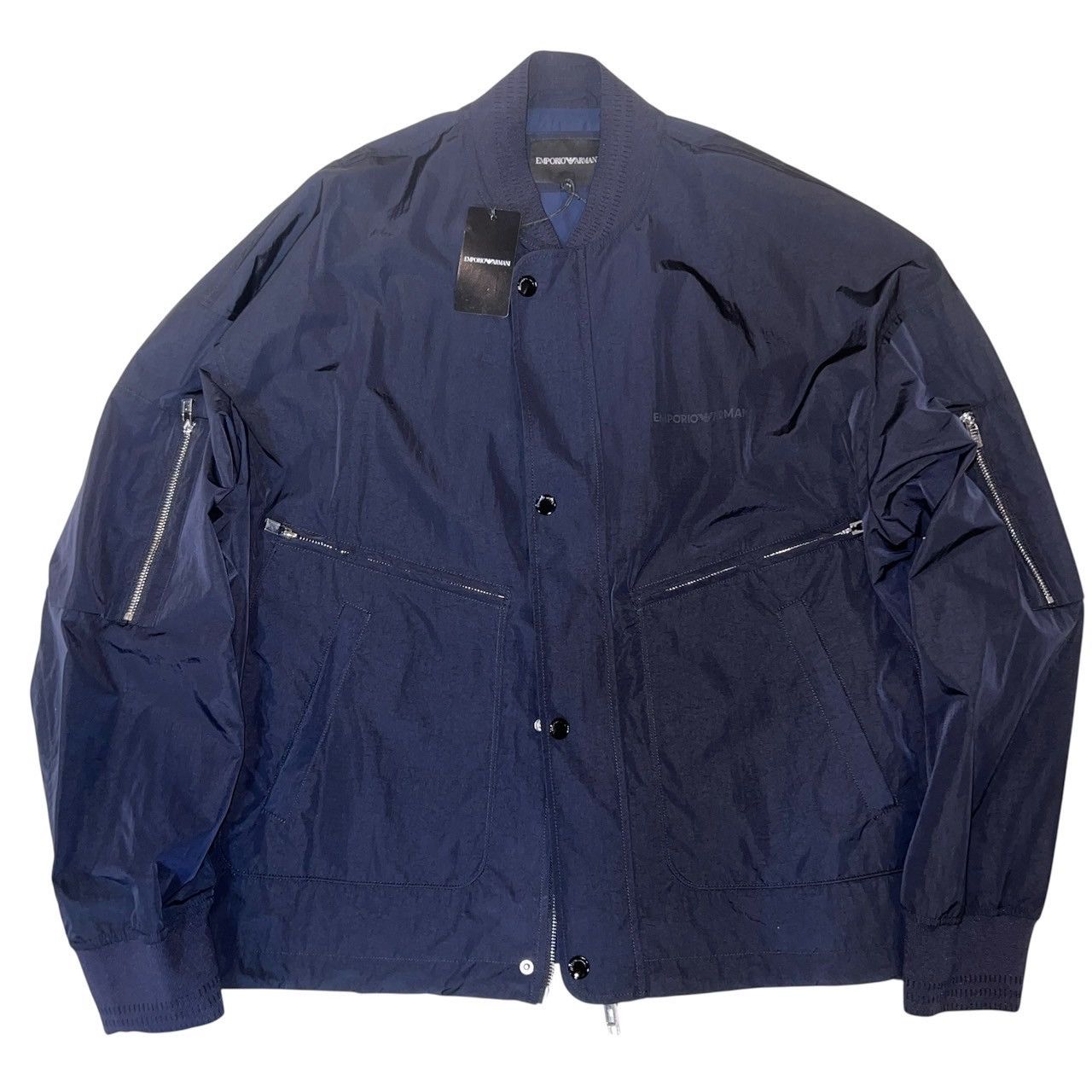 Emporio Armani $1350 EMPORIO ARMANI All-weather blouson Deep blue Size US L / EU 52-54 / 3 - 1 Thumbnail