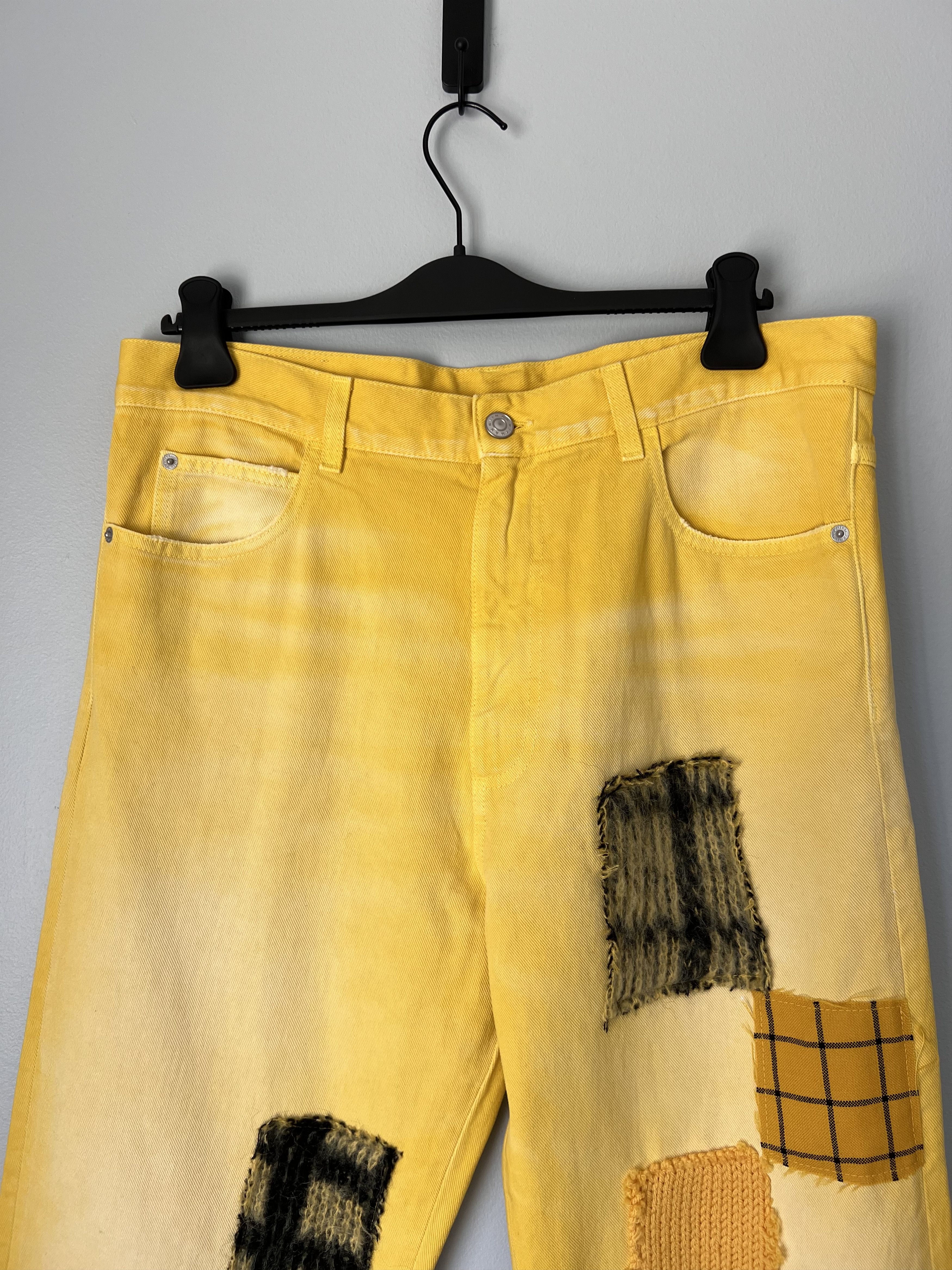 Marni Marni Mixed Knit Denim Pants in Maize Yellow Size US 34 / EU 50 - 2 Thumbnail