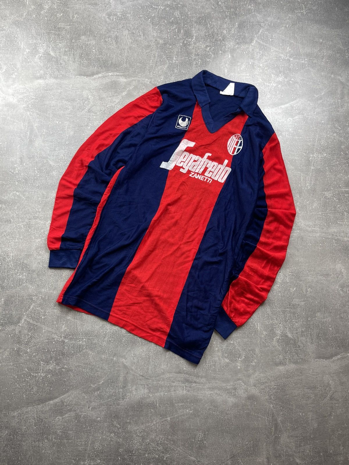 Vintage Vintage Bologna FC Uhlsport Football Jersey Shirt Segafredo Size US S / EU 44-46 / 1 - 1 Thumbnail