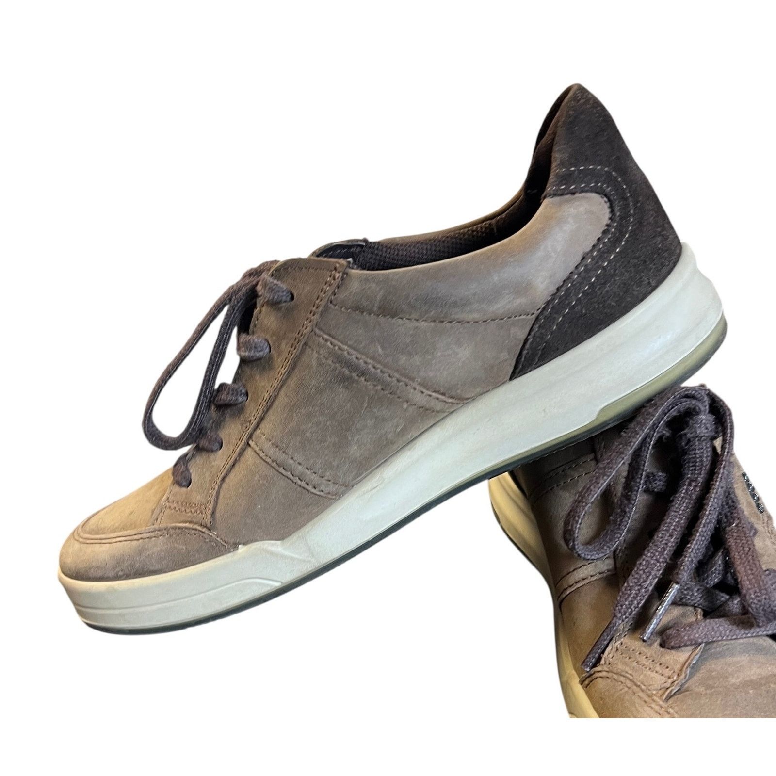 Ecco Ecco Jack Shoes 40 Brown Nubuck Leather Lace Up Comfort Size US 6 / EU 39 - 7 Thumbnail
