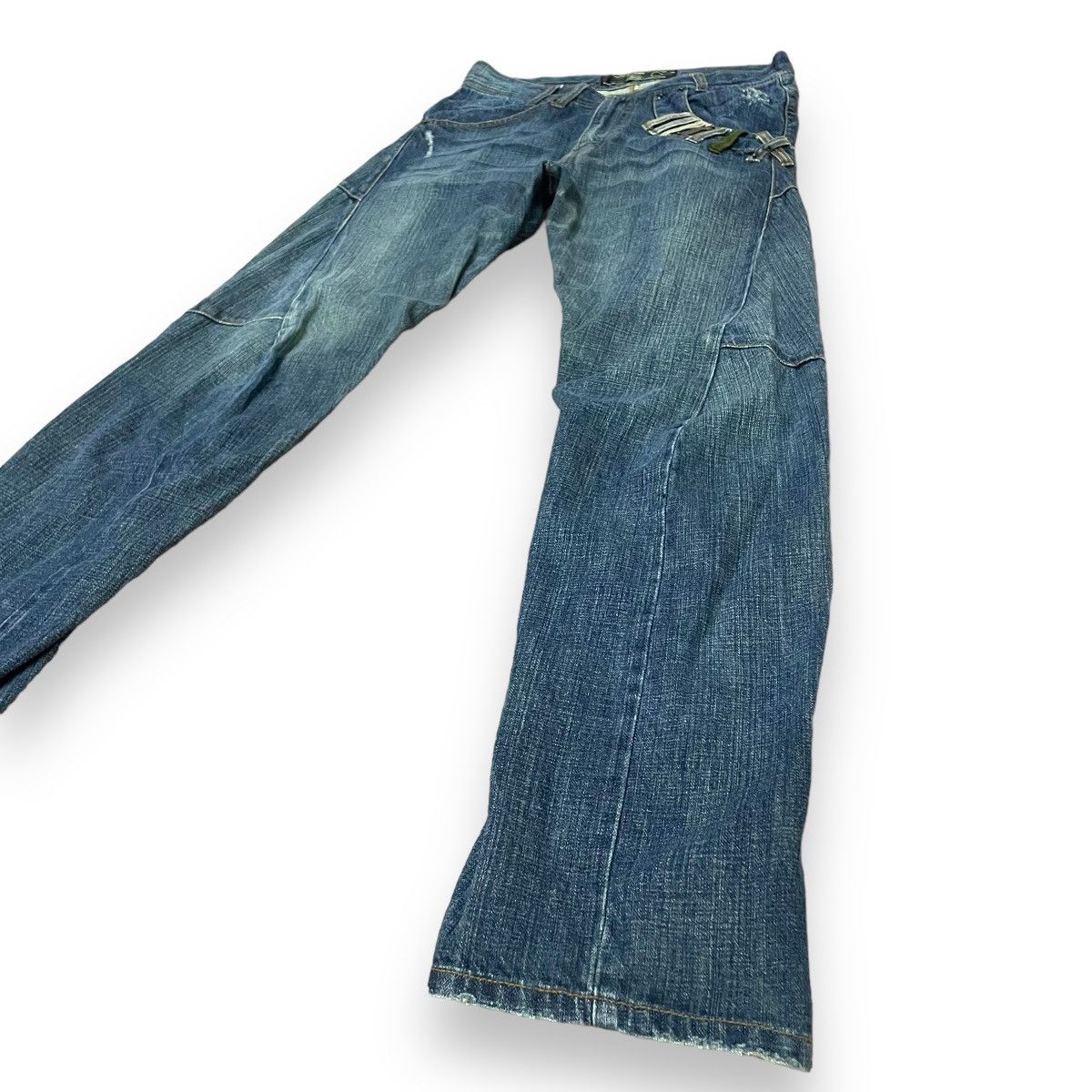 Le Grande Bleu (L.G.B.) 🇯🇵 BREATHMINT BRTHBREATH NATIVE DOUBLE WAIST DENIIM PANTS Size US 29 - 3 Thumbnail