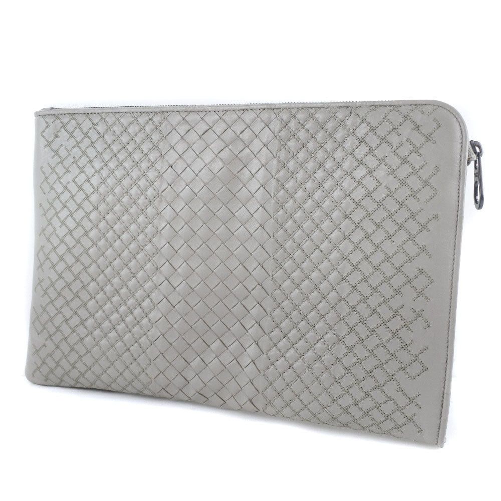 Bottega Veneta Intrecciato Grey Leather Handbag (Pre-Owned) Size ONE SIZE - 1 Thumbnail