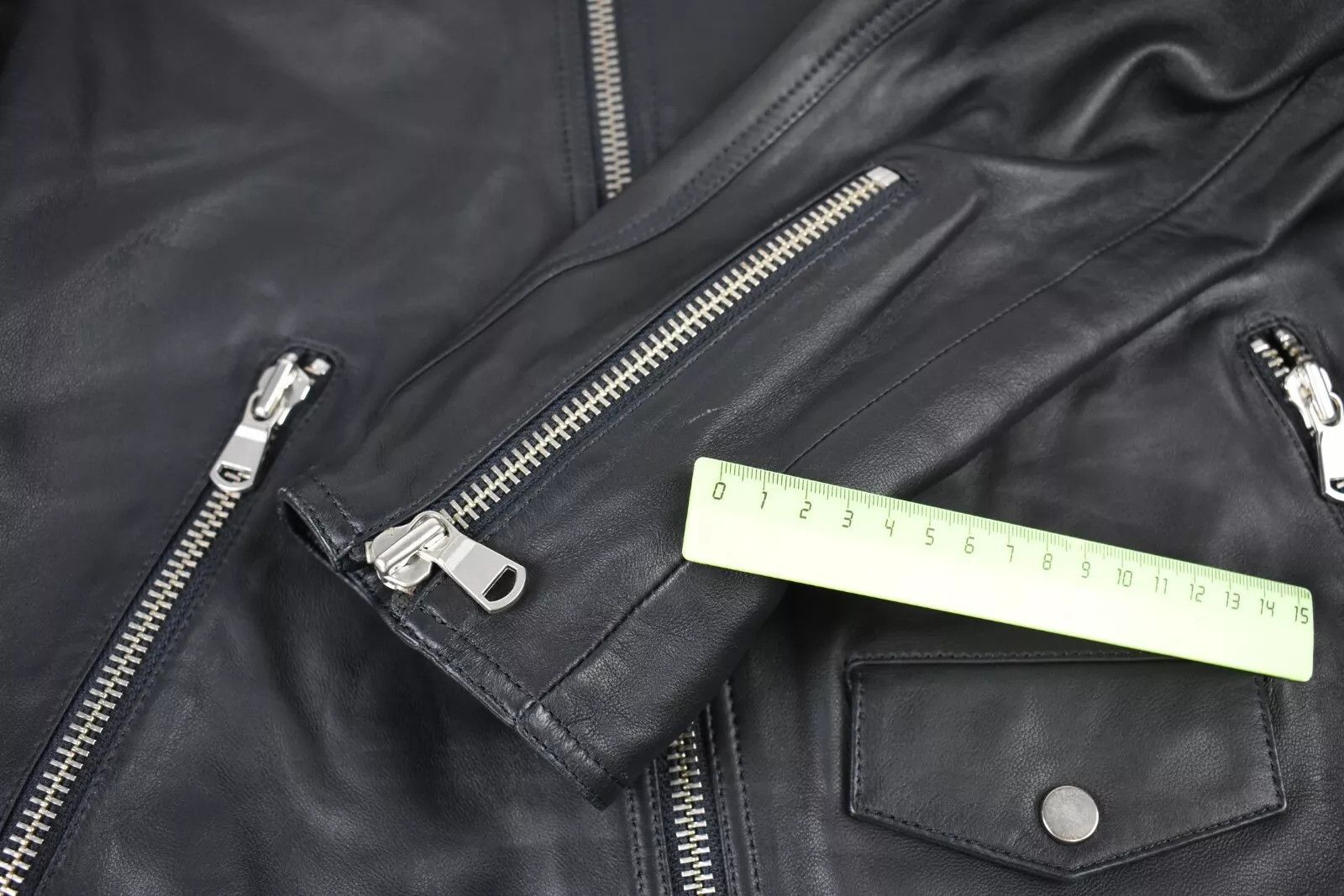 ZAPA ZAPA Jacket Men UK 40 Black Soft Leather Zip Pockets Biker Size US L / EU 52-54 / 3 - 9 Thumbnail