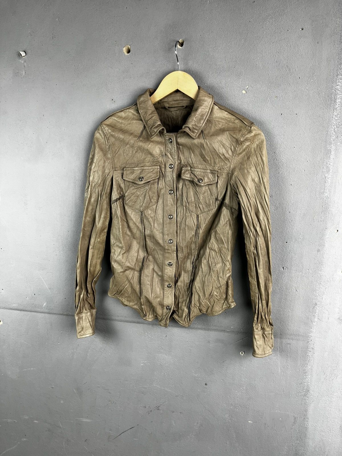 Allsaints Allsaints shirt leather jacket Size L / US 10 / IT 46 - 11 Thumbnail