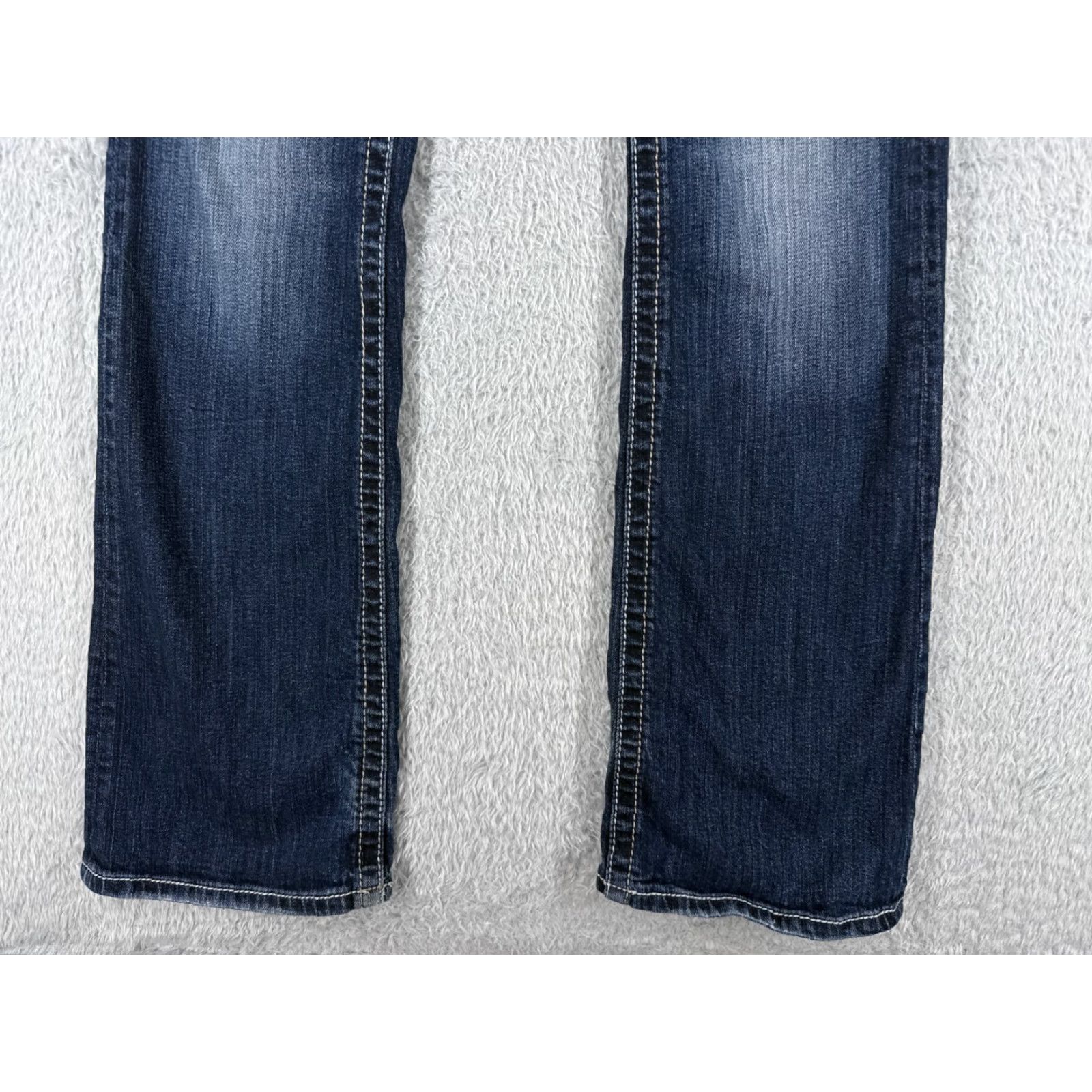 Vintage Maurices Jeans Women 5 Denim Flared Low Rise 29x33 Blue Cotton Size 27" / US 4 / IT 40 - 2 Thumbnail