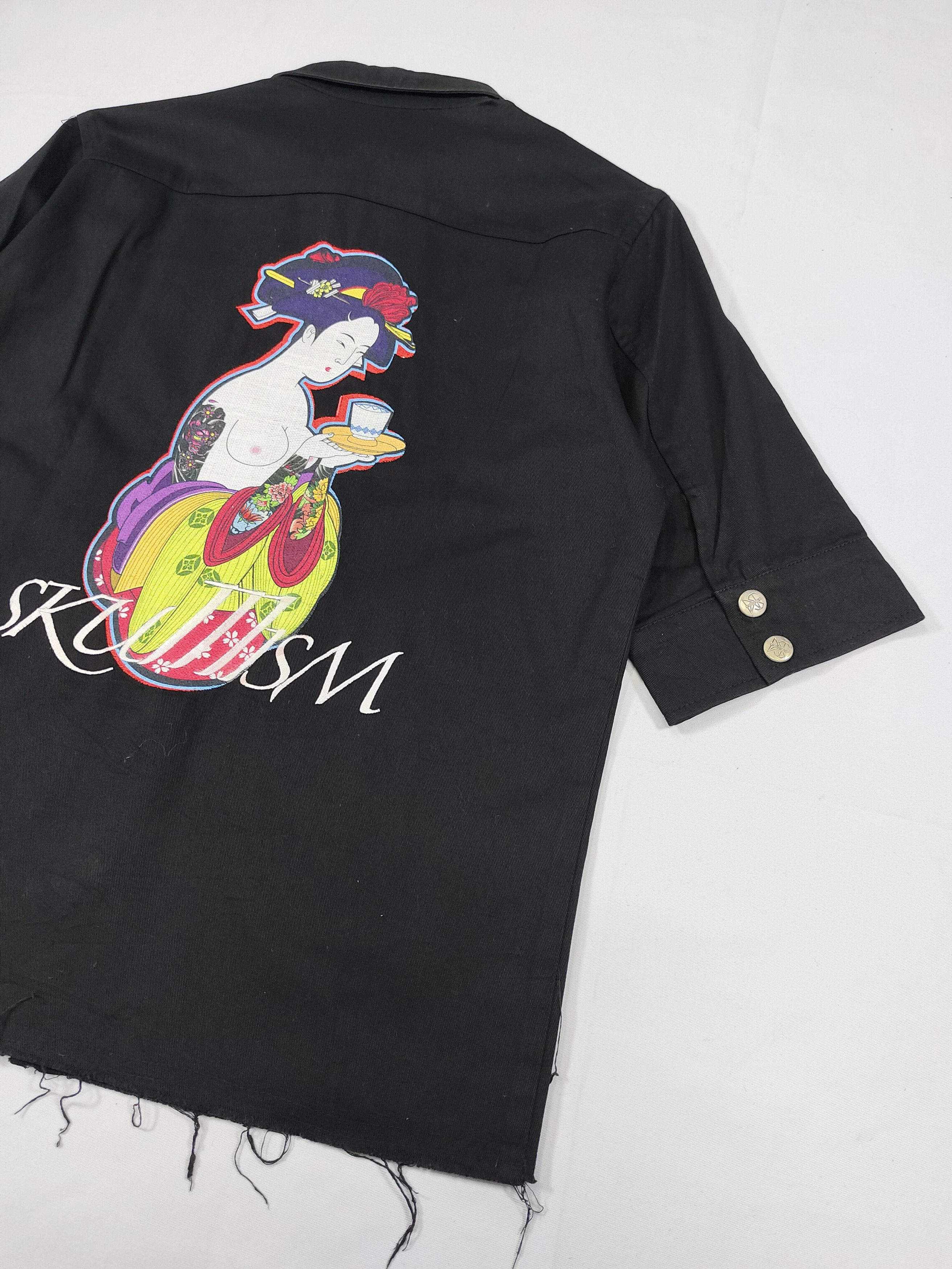 Seditionaries 00s Skullism Archive Japanese Geisha Oni Pacth Cropped Shirt Size US M / EU 48-50 / 2 - 7 Thumbnail