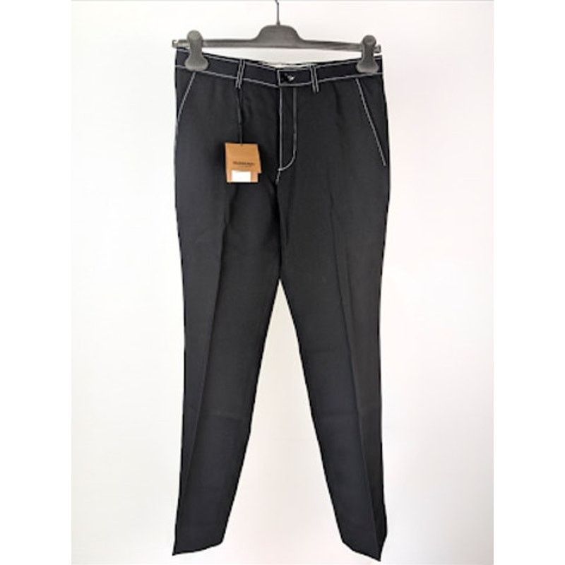 Burberry o1rshd1 Straight-Fit Tapered Tailored Trousers Pant in Black Size US 30 / EU 46 - 8 Thumbnail