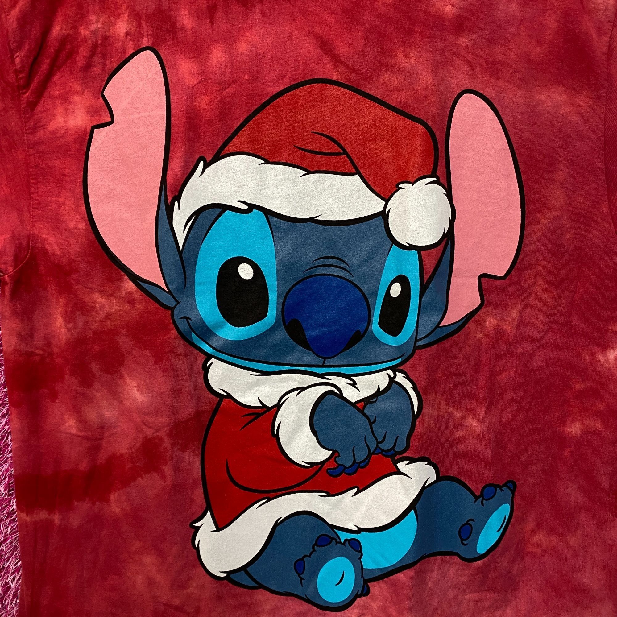 Disney Disney Santa Stitch Red Tie Dye Tshirt size 1X Size US XL / EU 56 / 4 - 2 Thumbnail