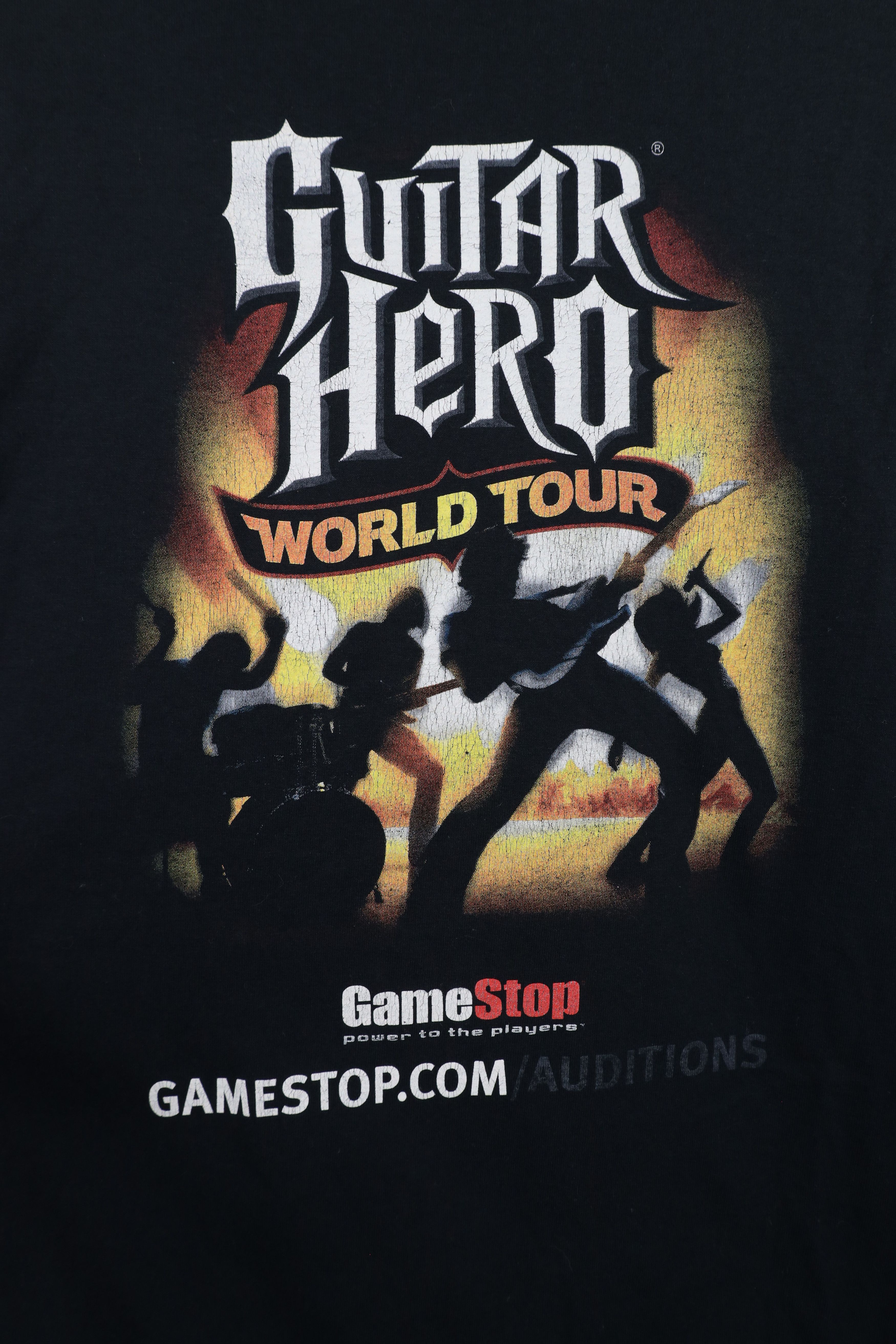 Hanes × Vintage Vintage Y2K GameStop Guitar Hero World Tour Game T-Shirt Size US L / EU 52-54 / 3 - 10 Thumbnail