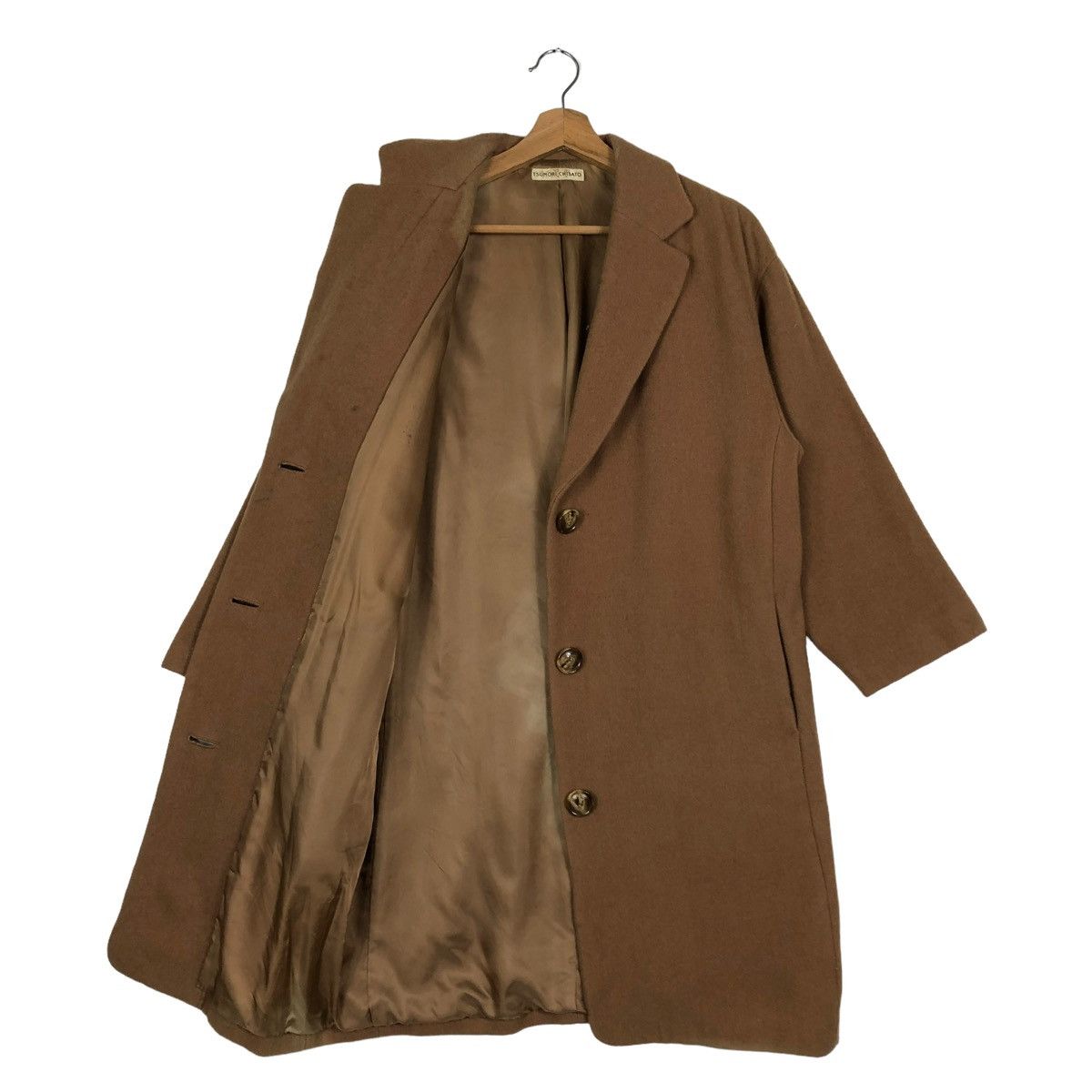 Issey Miyake 🔥Rich Brown - Long Fly Coats Double Breast Wool Avant Garde Size US M / EU 48-50 / 2 - 2 Thumbnail