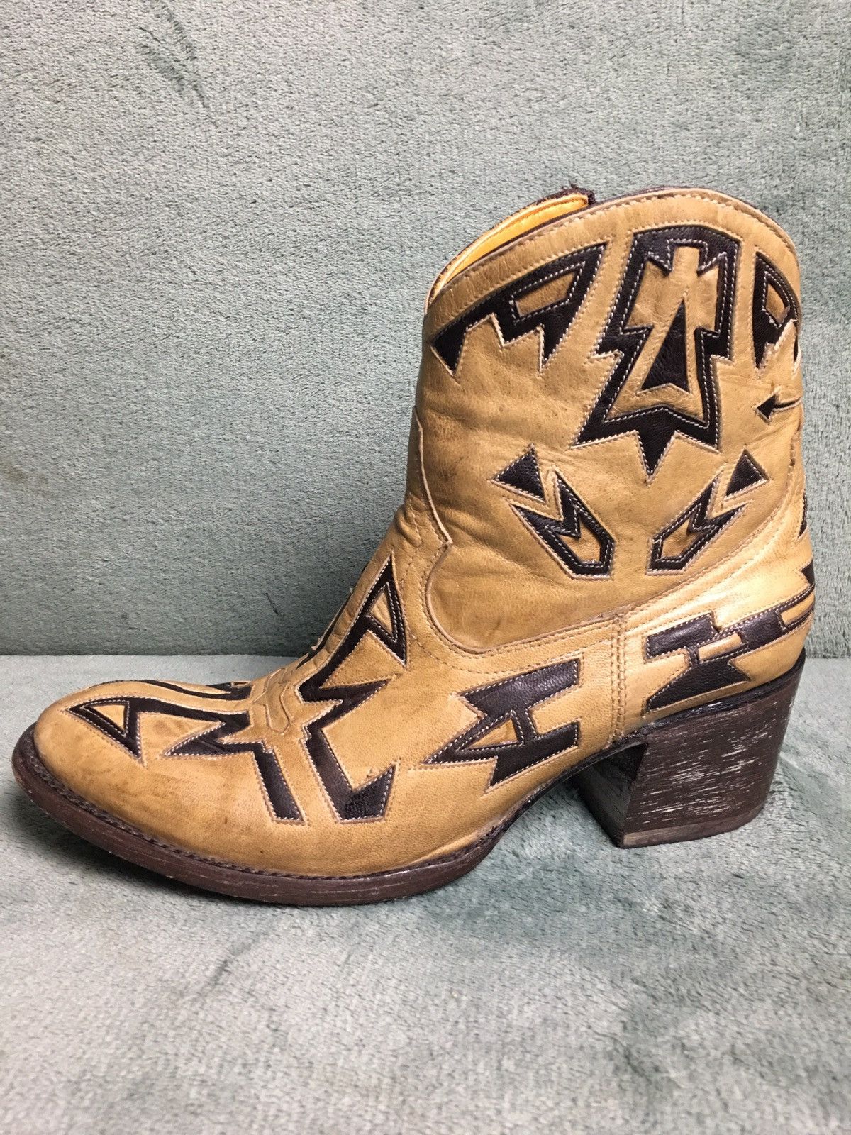 Handmade × Old Gringo Old Gringo Mexicana Brown Embroidered Ankle Boots EU38 US8 Size US 8 / IT 38 - 6 Thumbnail