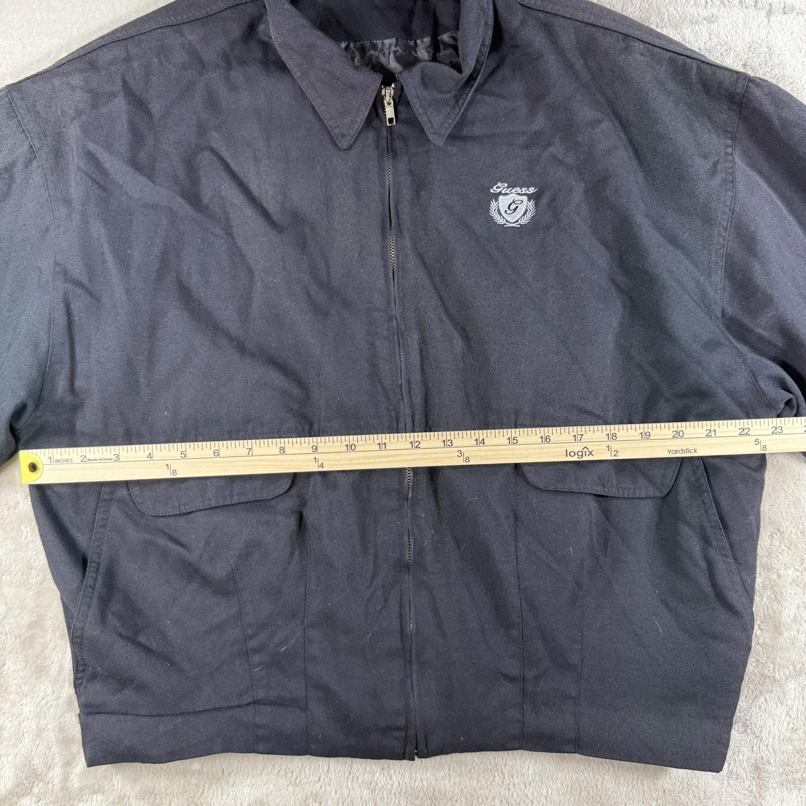 Guess Guess Jacket Women's XL Black Vintage Bomber Country Club Size US XL / EU 56 / 4 - 8 Thumbnail
