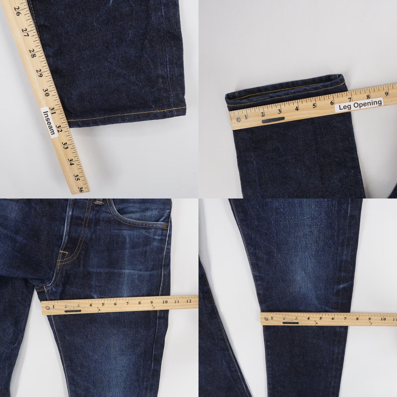 Rogue Territory Rogue Territory Jeans Slim Straight 29 Blue Selvedge Button Fly 5-Pocket Denim Mens Size US 29 - 9 Thumbnail