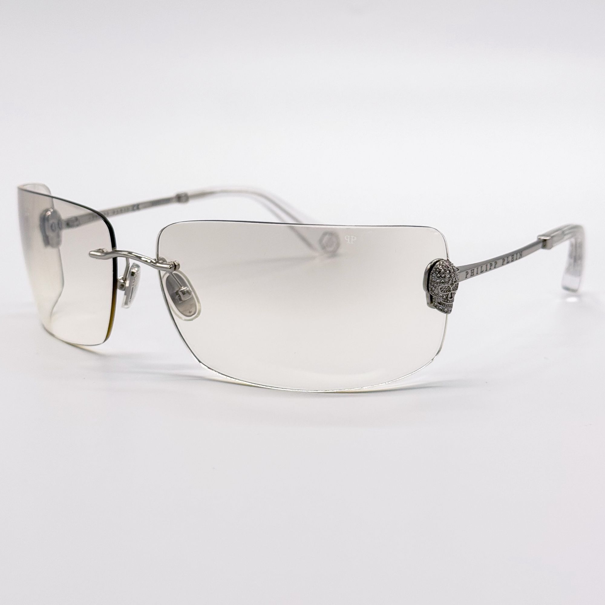Philipp Plein NEW PHILIPP PLEIN SUNGLASSES SPP027V 579X SILVER WOMEN Size ONE SIZE - 2 Thumbnail