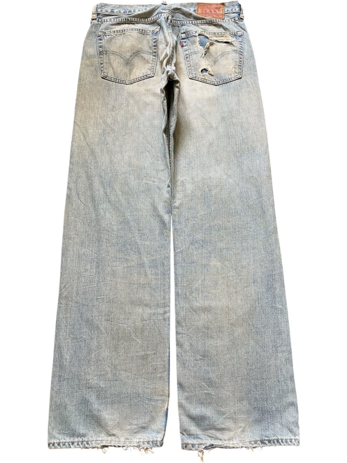 Levi's Vintage 90s Levis 503 Mud Wash Distress Baggy Jeans Size US 31 - 2 Thumbnail