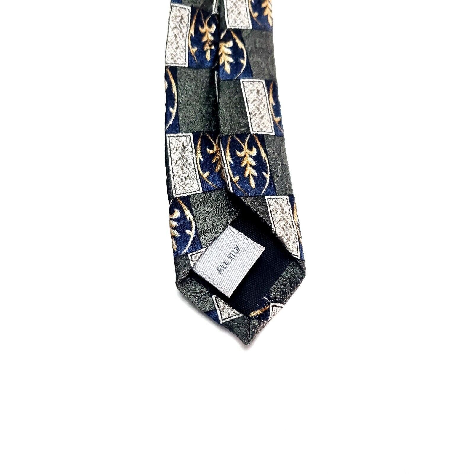 Pierre Cardin Pierre Cardin Silk Tie Print Green Floral Geometric Wide Size ONE SIZE - 4 Thumbnail