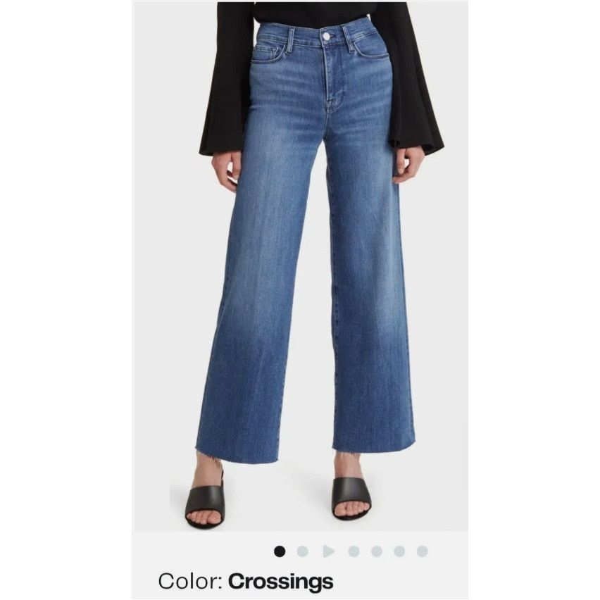 Frame FRAME Le Slim Palazzo Wide Leg High Rise Jeans Size 24 Size 24" / US 00 / IT 34 - 2 Thumbnail
