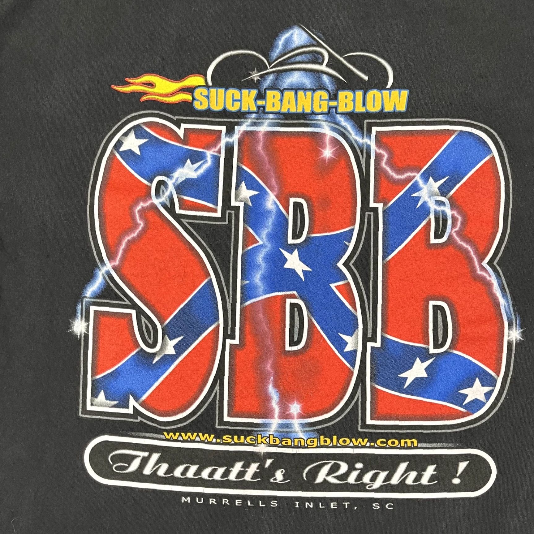 Gildan Suck Bang Blow SBB Shirt Mens M Graphic Tee Black Size US M / EU 48-50 / 2 - 2 Thumbnail