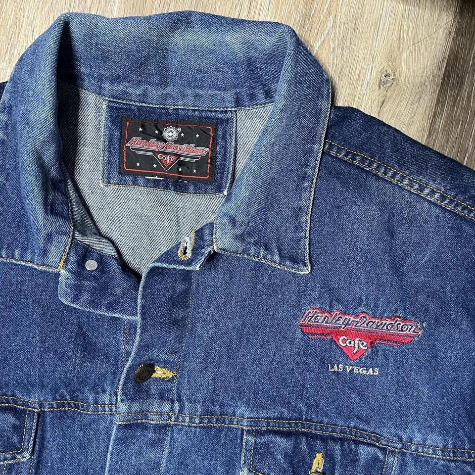 Harley Davidson × Vintage 90s harley davidson denim jacket Size US XL / EU 56 / 4 - 3 Thumbnail