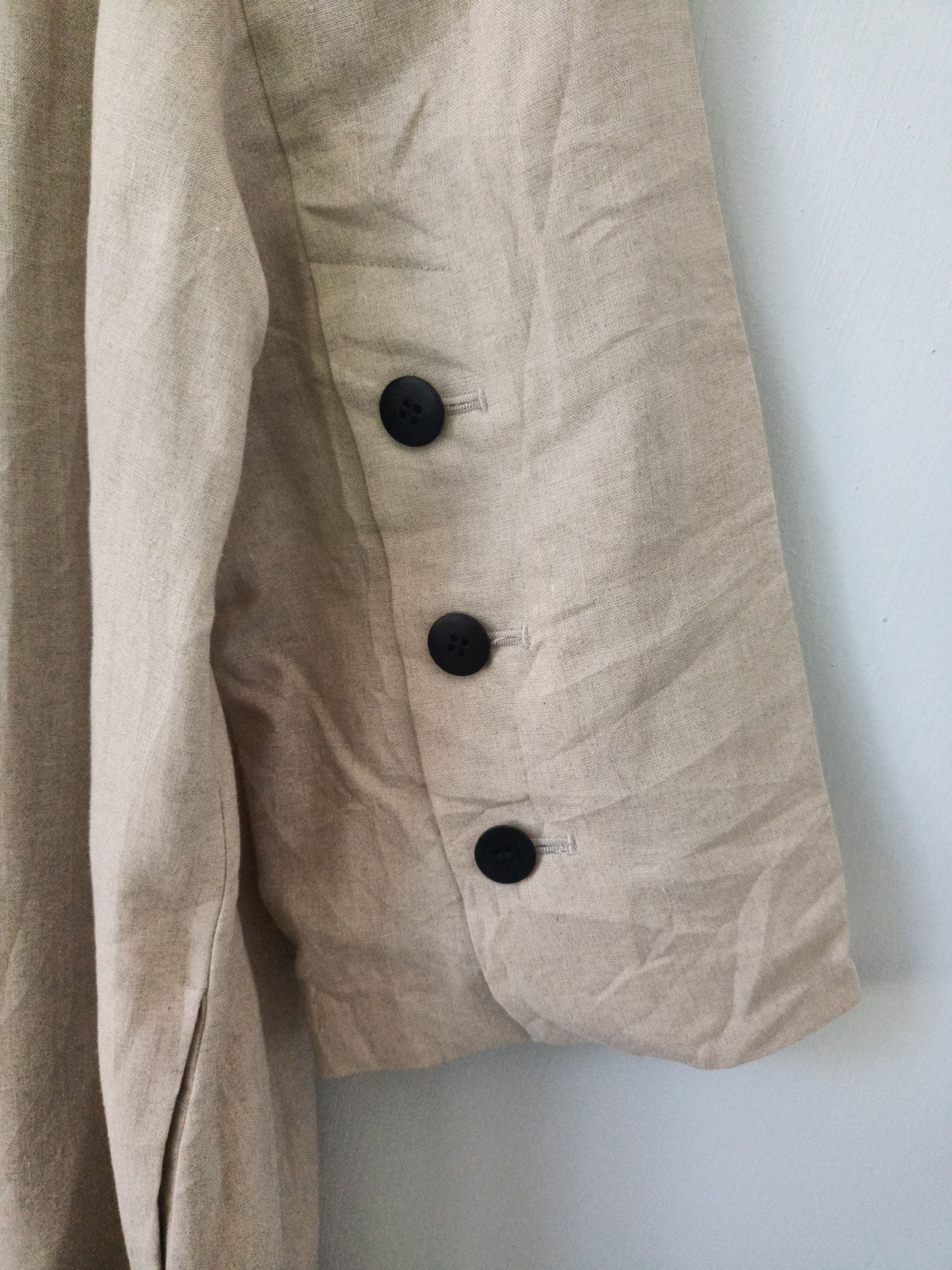 Japanese Brand HARRIS GRACE Beige Duster Coat Made in Japan🇯🇵 Size XS / US 0-2 / IT 36-38 - 6 Thumbnail