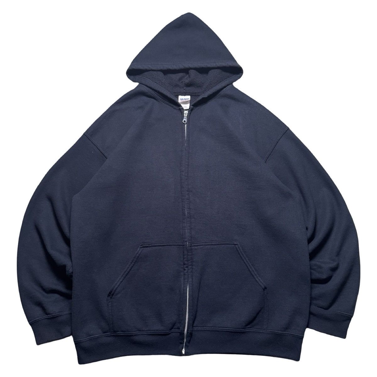 Gildan Vintage Y2K Gildan Faded Black Full Zip Hoodie Jacket XL Size US XL / EU 56 / 4 - 1 Thumbnail
