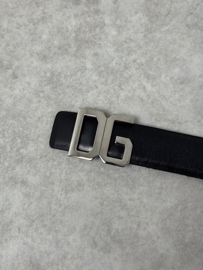 Dolce & Gabbana AW2005 Dolce & Gabbana DG Logo Buckle Black Leather Belt Size ONE SIZE - 5 Thumbnail