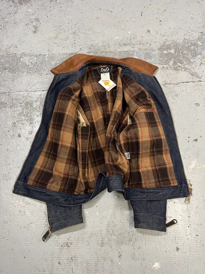 Dolce & Gabbana AW2005 Dolce & Gabbana Hybrid Blue Denim & Brown Pony Hair Jacket Size US M / EU 48-50 / 2 - 10 Thumbnail