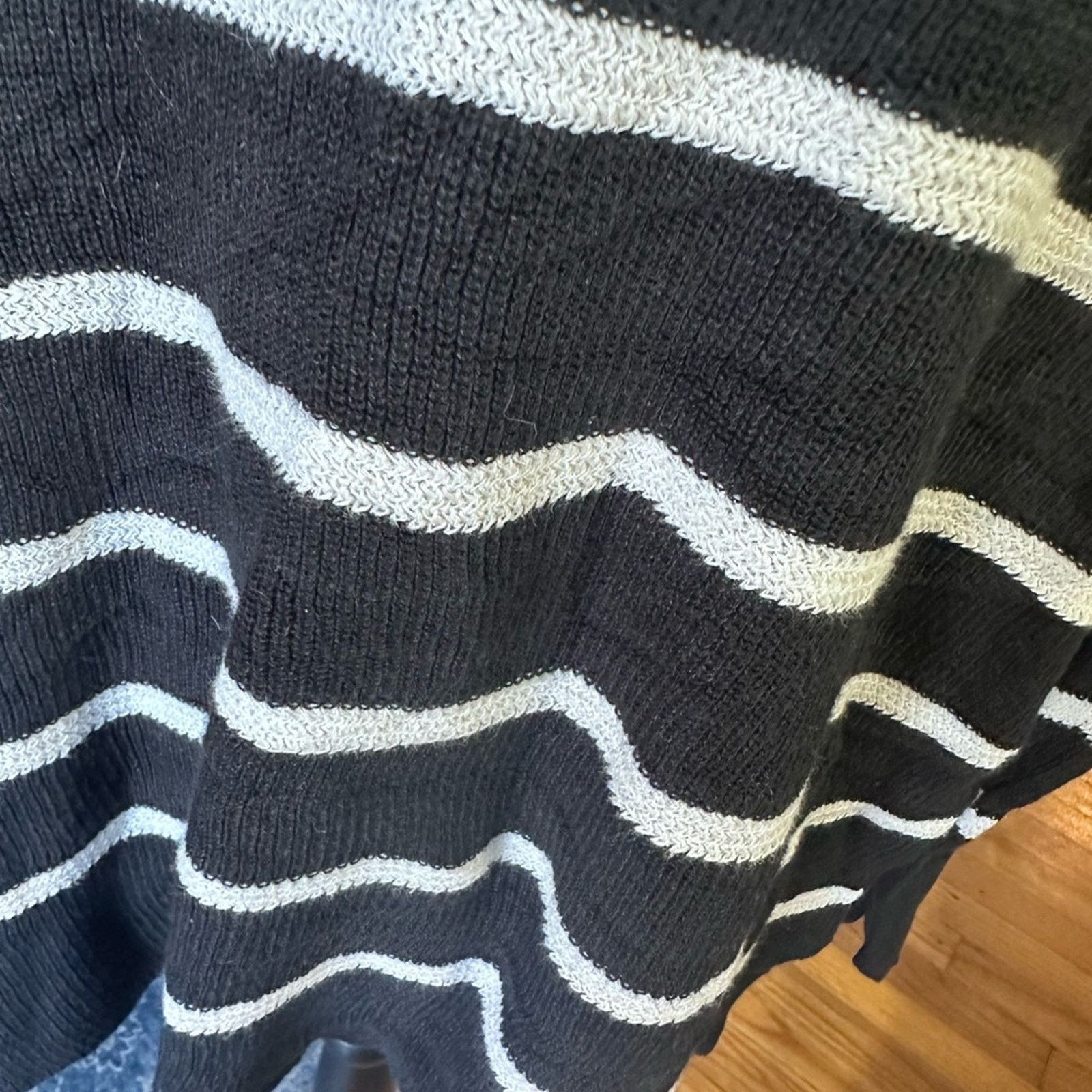 Polo Ralph Lauren Polo Ralph Lauren Button Shoulder Striped Black Sweater Size M / US 6-8 / IT 42-44 - 3 Thumbnail
