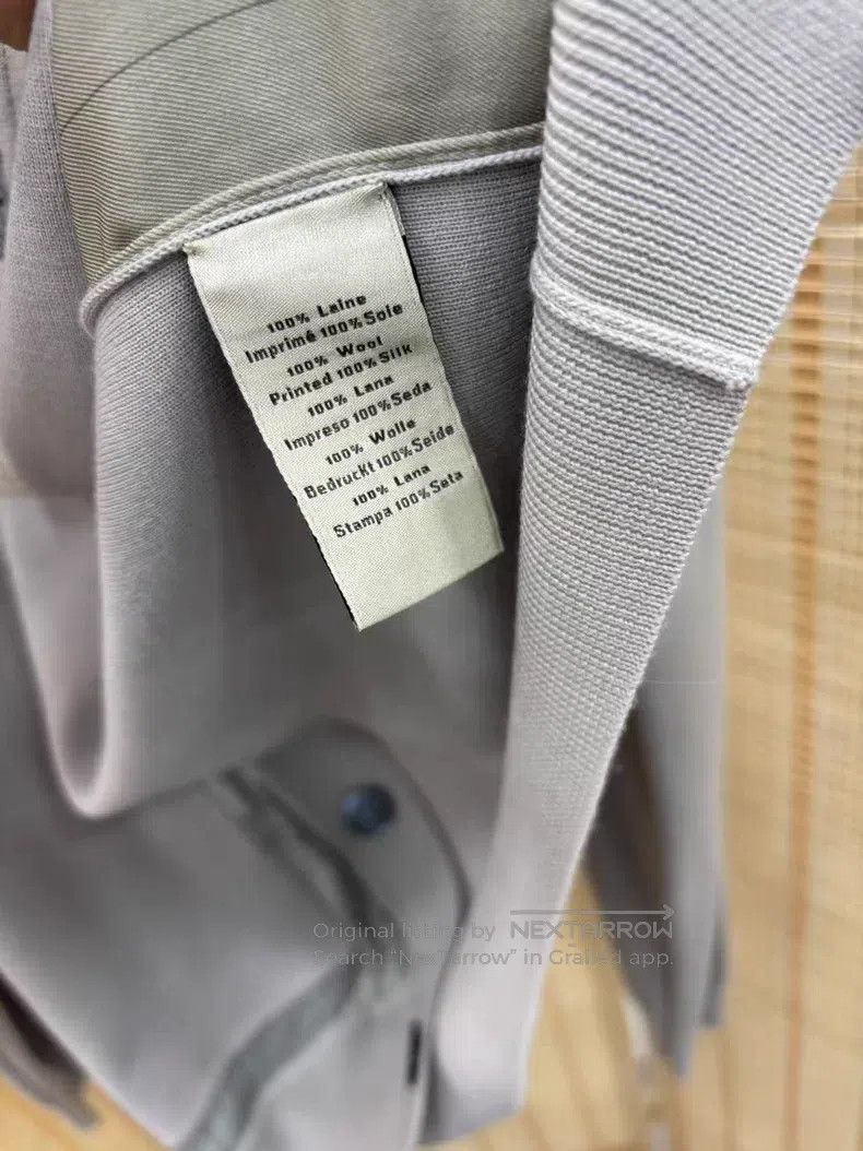 Hermes Hermes Men's knit open-front shirt in gray, size L, made f Size US L / EU 52-54 / 3 - 4 Thumbnail