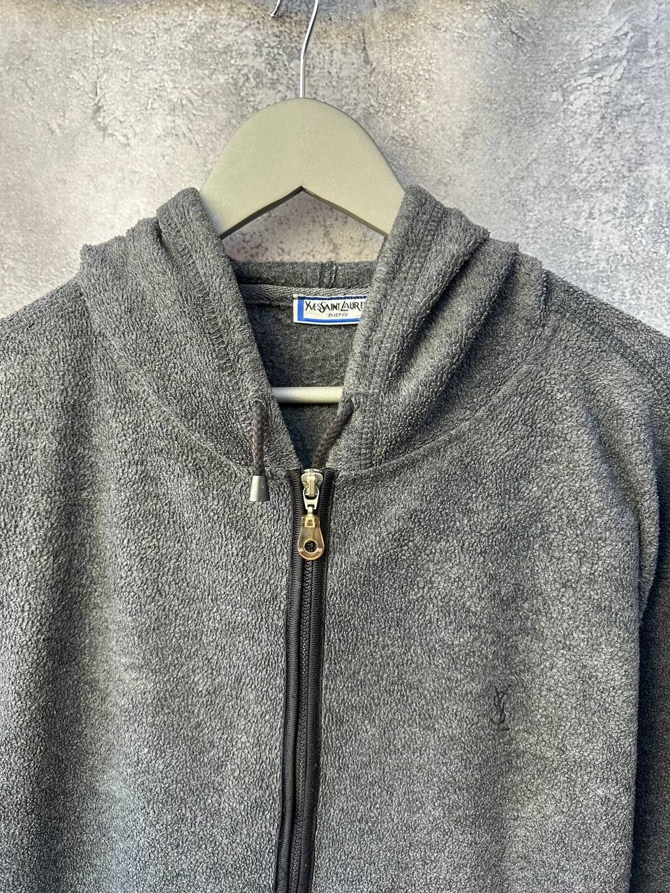 Yves Saint Laurent Yves Saint Laurent Full Zip Fleece Hoodie Gray Vintage Size US L / EU 52-54 / 3 - 5 Thumbnail